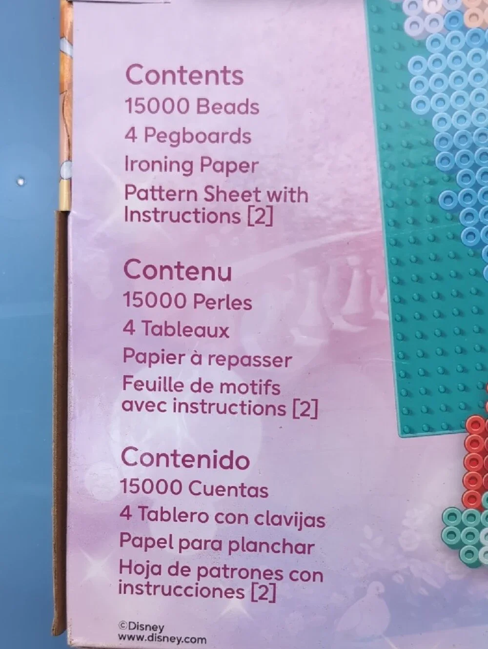Disney Princess Perler Bead Set - Pink Turquoise Purple Blue